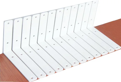 Vista 88 de Paquete de 2 soportes de estante en L de 6 pulgadas de largo x 4 pulgadas de alto x 1.5 pulgadas de ancho, 5 mm de grosor, soportes de estante