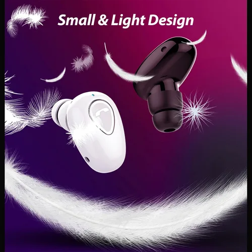 Vista 3 de Xmenha Mini auricular inalámbrico con Bluetooth único, auriculares invisibles, auriculares inalámbricos para orejas pequeñas, auricular Bluetooth