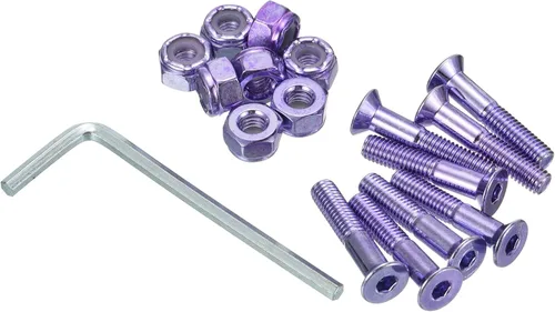 Vista 6 de PATIKIL Kit de herramientas para monopatín, tornillos de montaje, tornillos de cabeza hexagonal, juego de tuercas con llave para Longboard Cruiser