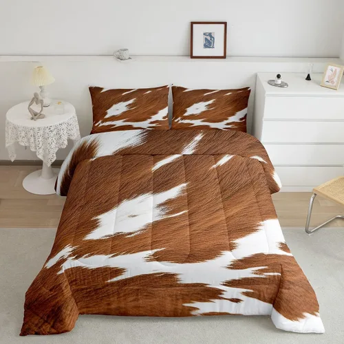 Vista 26 de Feelyou Juego de edredón de animales de la selva para todas las estaciones, juego de ropa de cama con 1 funda de almohada de microfibra de elefante