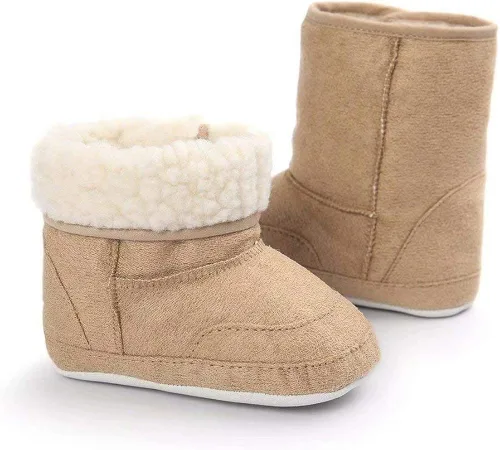 Vista 2 de LIVEBOX Prewalker Botas de invierno para bebés y niñas con suela antideslizante suave de alta calidad