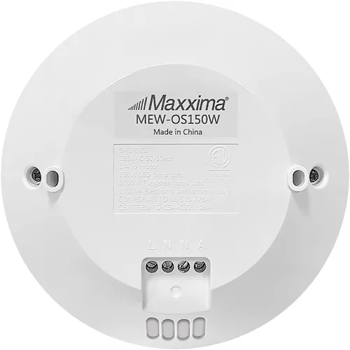 Vista 8 de Maxxima Sensor de ocupación PIR de 360 grados para montaje en techo, sensor de movimiento con cable duro, compatible con LED de 120 V, solución