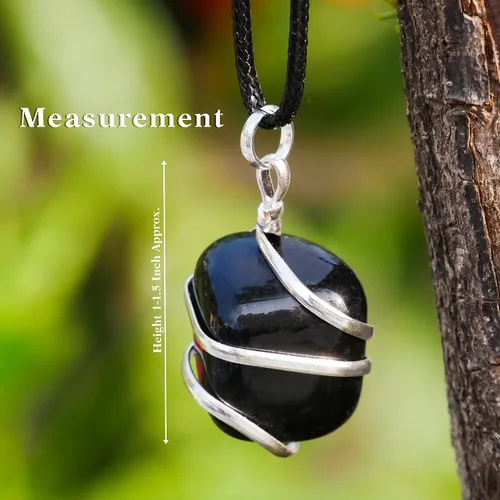 Vista 24 de PYOR Collar con colgante curativo de Reiki de cristal, gemas de buena suerte, prosperidad, riqueza, piedras preciosas naturales, collares de buena