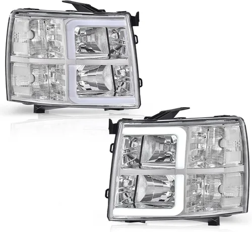 Vista 24 de GRAND ORANGE Headlights Compatible with Ford F150 Bronco 1992-1996 Chrome