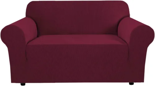 Vista 89 de H.VERSAILTEX Funda elástica para sofá, fundas suaves para muebles de 3 cojines, con tela jacquard gruesa a cuadros con parte inferior elástica, sofá