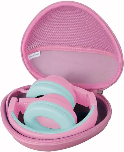 Vista 8 de adada Estuche rígido de viaje para auriculares iClever HS19/iClever BTH12 para niños (azul)