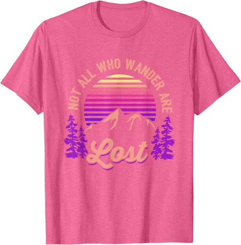 Vista 29 de Not All Who Wander Are Lost Vintage Mountains - Camiseta de senderismo, Negro, S