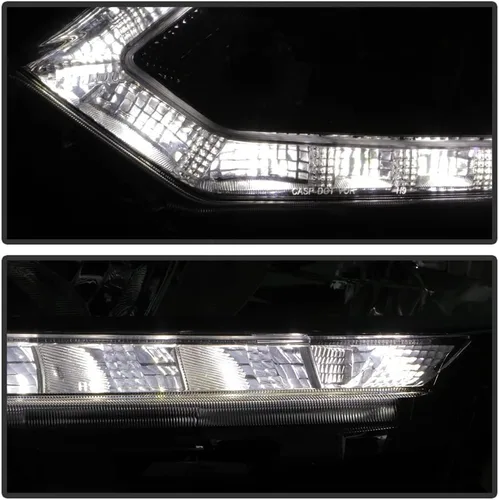 Vista 7 de ACANII - Faros delanteros estilo de fábrica para Nissan Rogue 2014 2015 2016 con DRL LED y proyector, ensamblaje de faros