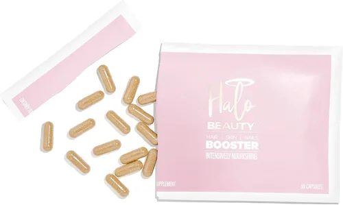 Vista 8 de Halo Beauty Suplemento para la piel y las uñas Crecimiento del cabello más grueso, piel radiante y uñas fuertes con biotina, palma enana americana