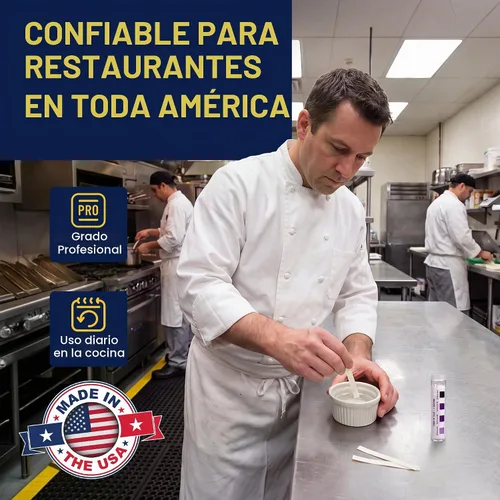 Vista 7 de FryOilSaver Co. Tiras de prueba de cloro, 0-200PPM, 100 tiras desinfectantes 0-200 PPM Testing Range, Precise Bleach Test Strips, For Restaurant