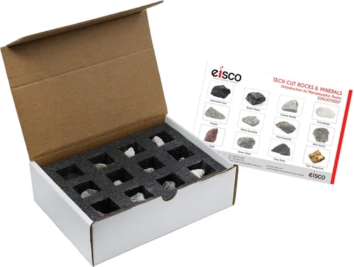 Vista 2 de EISCO Kit de introducción a rocas metamórficas de 12 piezas, incluye especímenes de 1 pulgada, ideal para aulas de geología y laboratorios