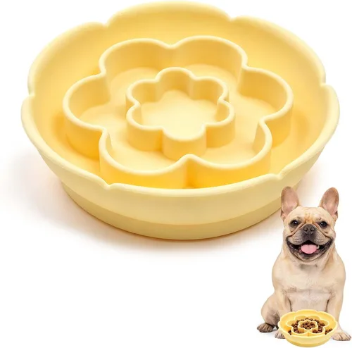 Vista 8 de Cuenco para perros de alimentación lenta, cuenco de silicona de 6.9 Verde