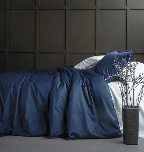 Vista 21 de Juego de ropa de cama de lujo de algodón egipcio, de color liso, de satén de alta densidad de hilos largos, sedoso, suave, transpirable, de primera