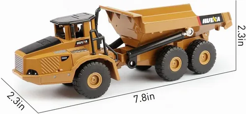 Vista 5 de Camión volquete articulado a presión a escala 1/50, modelos de construcción de vehículos de ingeniería de metal, juguetes para niños
