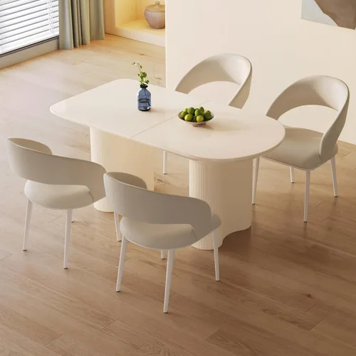 Vista 29 de Juego de mesa de comedor moderno de 63 pulgadas para 4, juego de Negro