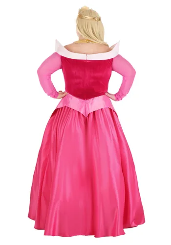 Vista 4 de Disfraz Premium de Aurora La Bella Durmiente para Mujer Talla Plus Multicolor