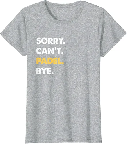 Vista 29 de Sorry Can't Padel Bye Funny Camiseta de Padel, Negro