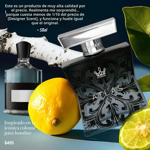 Vista 5 de Eternal Fragrance - Eternal Atlas - Inspirado en la icónica colonia masculina - 3.4 oz (3.4 fl oz) - Eau de Parfum - Larga duración - Vegano
