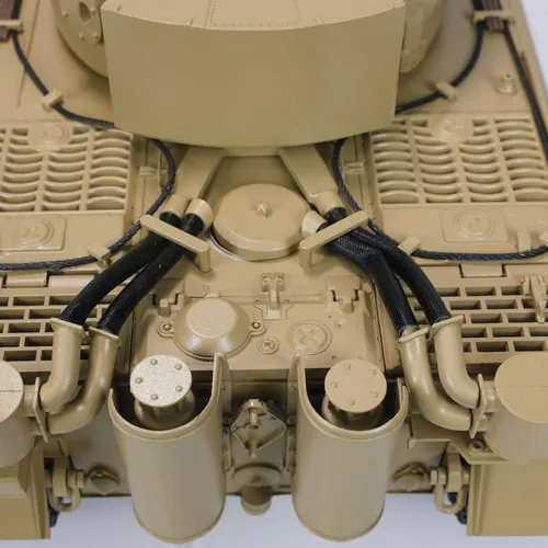 Vista 7 de Heng Long Mato Metal Escala 1/16 Amarillo German Tiger I Bb Shooting RTR Rc Tank 1220 Amarillo, US en Stock