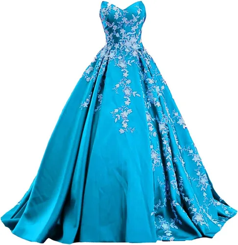 Vista 8 de Kivary Vestidos de noche formales de satén con encaje blanco largo de baile con cuello en V estilo gótico Negro