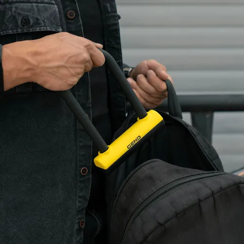 Vista 8 de GEND Candado antirrobo para bicicleta resistente con bloqueo en U endurecido de 0.638 in y cadena de 3 pies, bicicleta resistente a cortes
