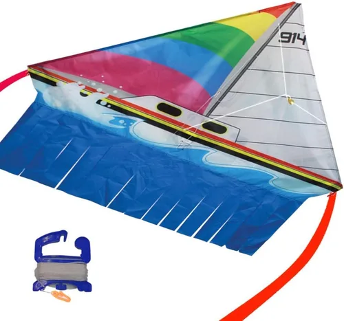 Vista 2 de WindNSun Delta Xt Wide Polyester Ripstop Velero Delta Kite, 54 pulgadas