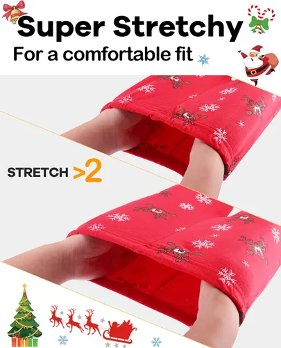 Vista 3 de DAUGHTER QUEEN Pijamas de Navidad para niños y niñas de 18 meses-12 años, ropa de dormir 100% algodón