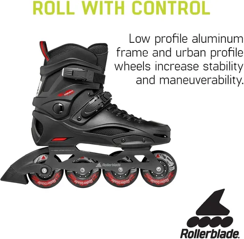 Vista 6 de Rollerblade RB 80 Patín urbano en línea para hombre, negro y rojo