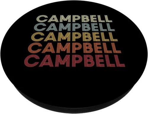 Vista 2 de Campbell New York Campbell NY Retro Vintage Text PopSockets Swappable PopGrip