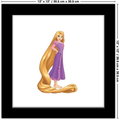 Vista 7 de Trends International Gallery Pops Disney Princess - Póster de pared Rapunzel para pared, 12 x 12 pulgadas, versión enmarcada en negro Versión