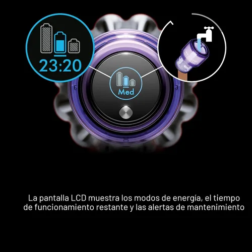 Vista 5 de [Usado] Aspiradora inalámbrica de palo Dyson V11, grande, níquel/azul