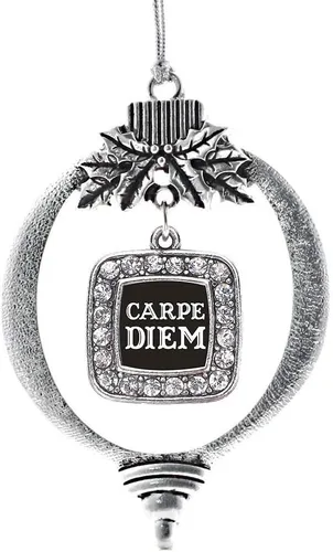 Vista 166 de Inspired Silver - Bon Voyage Cruise Ship Charm Ornamento – Adornos navideños cuadrados de plata con joyas de circonita cúbica