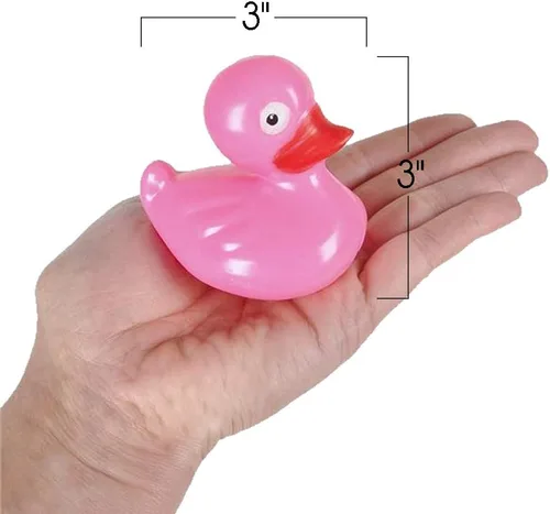 Vista 3 de ArtCreativity Juguetes flotantes de pato de plástico – Paquete de 12 – Juguetes duraderos para tina de agua para niños, suministros de fiesta