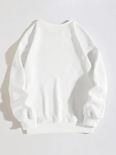 Vista 2 de WDIRARA Sudadera térmica de manga larga con hombros caídos y estampado de vacas y letras para mujer