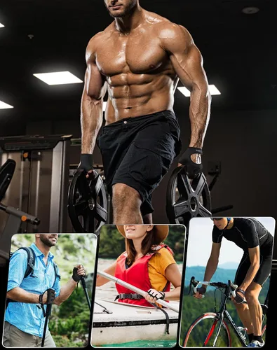 Vista 6 de Guantes de entrenamiento COFIT transpirables y antideslizantes, guantes de gimnasio para levantamiento de pesas para hombres y mujeres, agarre