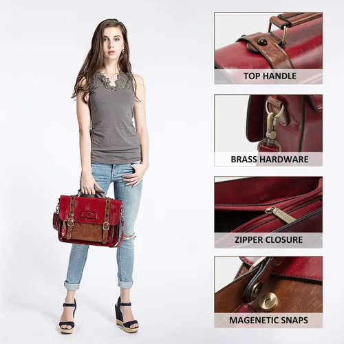 Vista 4 de ECOSUSI - Bolso bandolera vintage para mujer