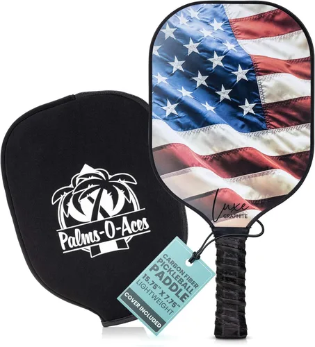 Vista 14 de Palms-O-Aces Carbon Fiber Pickleball Paddle – USAPA Approved 16mm T700 Graphite Paddle with Textured Spin Surface Lightweight Carbon Fiber