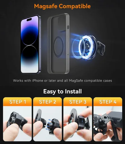 Vista 6 de Soporte magnético para teléfono Mazda CX-5 2017-2025, soporte de teléfono de coche manos libres para CX5, compatible con iPhone 15 Pro max/14/13/12