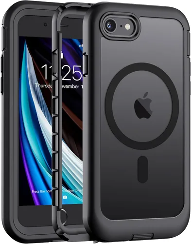 Vista 21 de jaroco - Funda magnética compatible con MagSafe para iPhone 11 de 6.1 pulgadas; protección de grado militar contra caídas, de doble capa