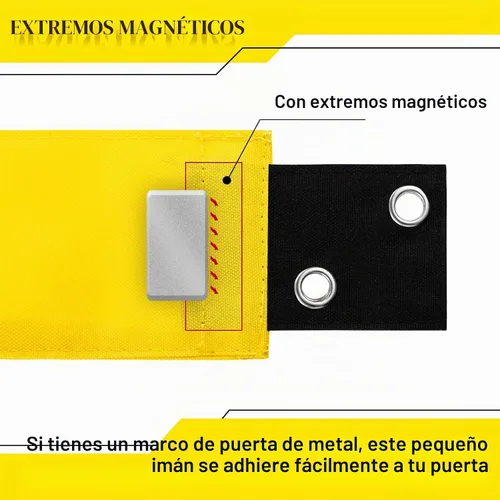 Vista 3 de Barydat Letrero de nailon con extremos magnéticos, letrero de nailon para limpieza en progreso, con ventosa, 2 unidades, con ventosa, para puerta
