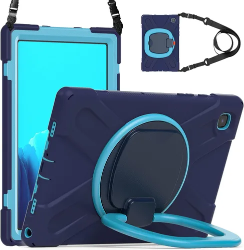 Vista 162 de 360 Rotation Case for Galaxy Tab ActivePro/Tab Active4 Pro/Active 5 Pro 10.1" Sturdy Cover Rotate Ring Stand Shoulder Carrying Strap Hand Strap