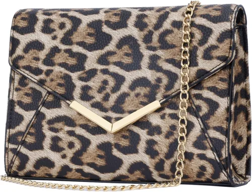 Vista 16 de KKXIU Bolso Clutch de Noche Tipo Sobre de Cuero Sintético Elegante para Mujer, Bolso Plegable para Fiesta, Boda, Graduación