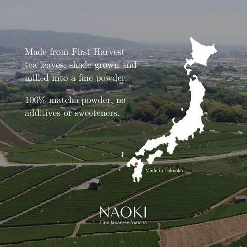 Vista 3 de Naoki Matcha Mezcla Fragante de Yame – Auténtico Polvo de Té Verde Matcha Japonés de Primera Cosecha de Grado Ceremonial de Yame, Fukuoka
