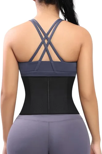 Vista 2 de FeelinGirl Women Latex Waist Trainer Tummy Control Corset Cincher Breathable Waist Trimmer Hourglass Body Shaper Girdle