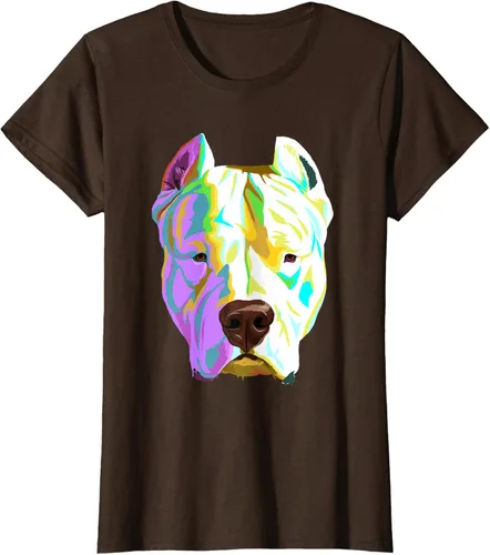 Vista 18 de Colorida camiseta Dogo Argentino, Negro, S
