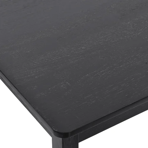 Vista 4 de DUHOME Mesa de comedor de madera negra de 47.2 pulgadas, mesa rectangular de madera maciza, mesa de comedor de cocina que ahorra espacio