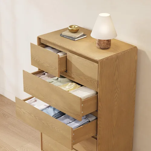 Vista 5 de Cómoda de madera maciza, cómoda de 45.3 pulgadas de alto