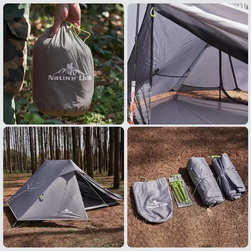 Vista 6 de Altair Dos - Tienda de campaña ultraligera para 2 personas, impermeable, compacta, 3 estaciones, refugio de doble pared para mochileros, camping