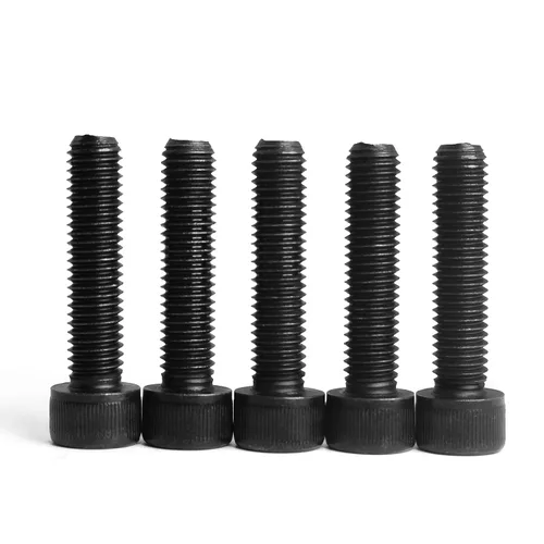 Vista 6 de Tornillos de cabeza hueca M5 x 0.315 pulgadas, tornillo hexagonal de acero de aleación de grado 12.9, acabado de óxido negro, totalmente roscado
