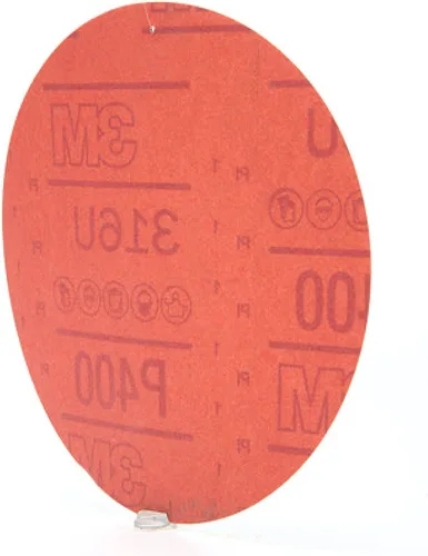 Vista 10 de 3M Hookit - P80D, disco de arena abrasiva, rojo, 6 pulgadas., Grado: P400
